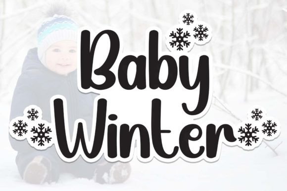 Baby Winter Font: Handwritten Style for Web Design