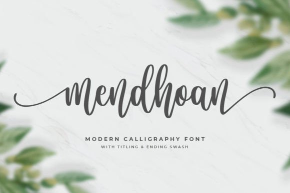 Mendhoan Font: Elegant Script for Handmade Crafts