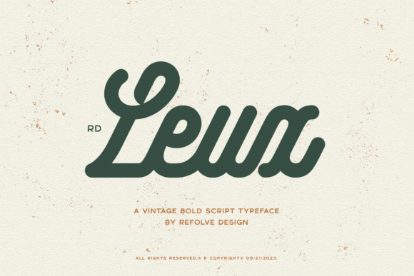 Rd Leux Font: Vintage Script for Editorial Design