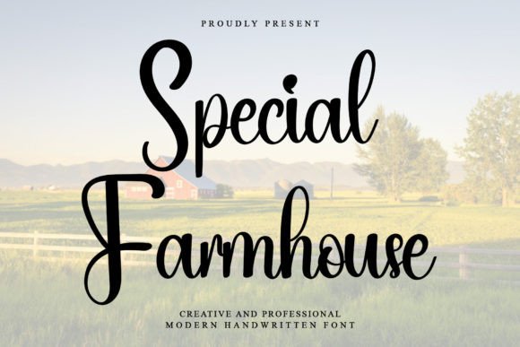 Special Farmhouse Font for Editorial Design
